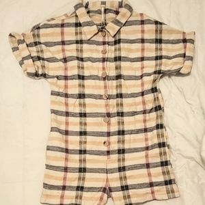 Free People Felicity Plaid Romper